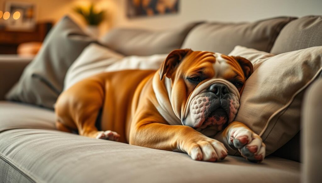 calm bulldog